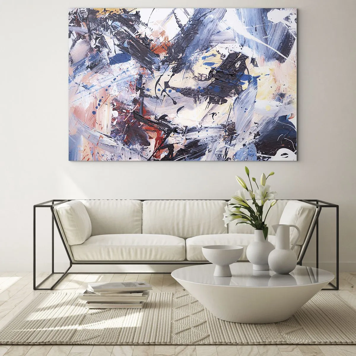 Glass picture - Crazy Dance of Abstraction - 100x70 cm