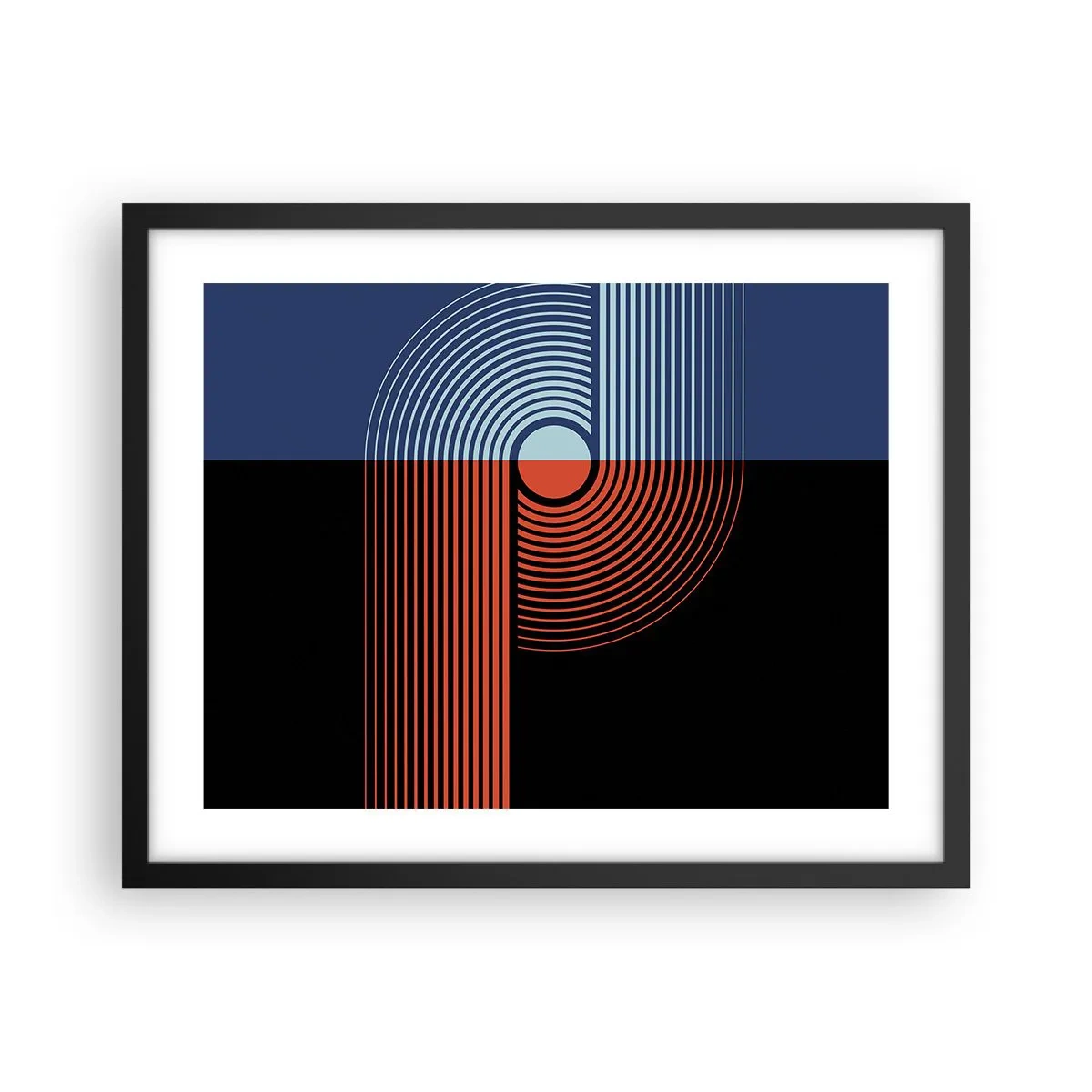Poster in black frame - In a Geometrical Embrace - 50x40 cm