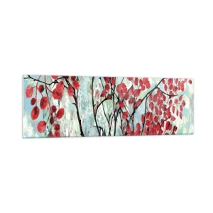 Glass picture - Tree in Scarlet - 160x50 cm