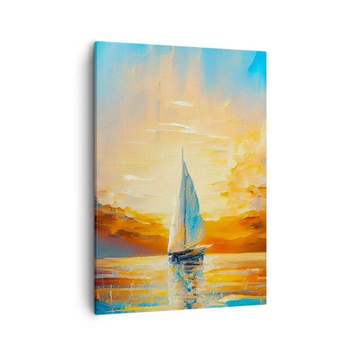 Canvas picture - Sailing in Gold - 50x70 cm