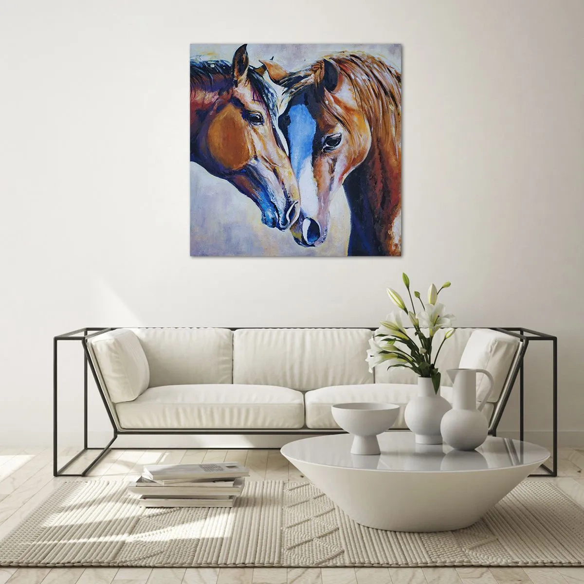 Glass picture - Is This Friendship Or Love? - 50x50 cm