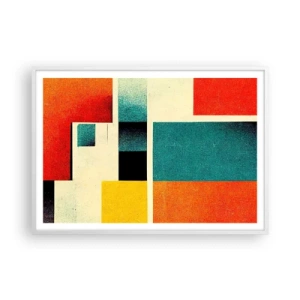 Poster in white frmae - Geometric Abstract - Good Energy - 100x70 cm