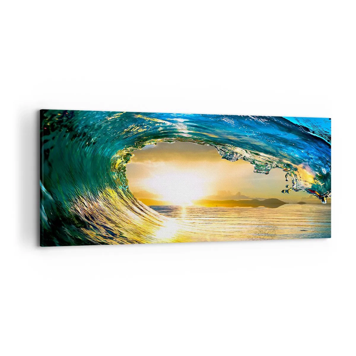 Canvas picture - In an Emerald and Gold Crystal - 120x50 cm