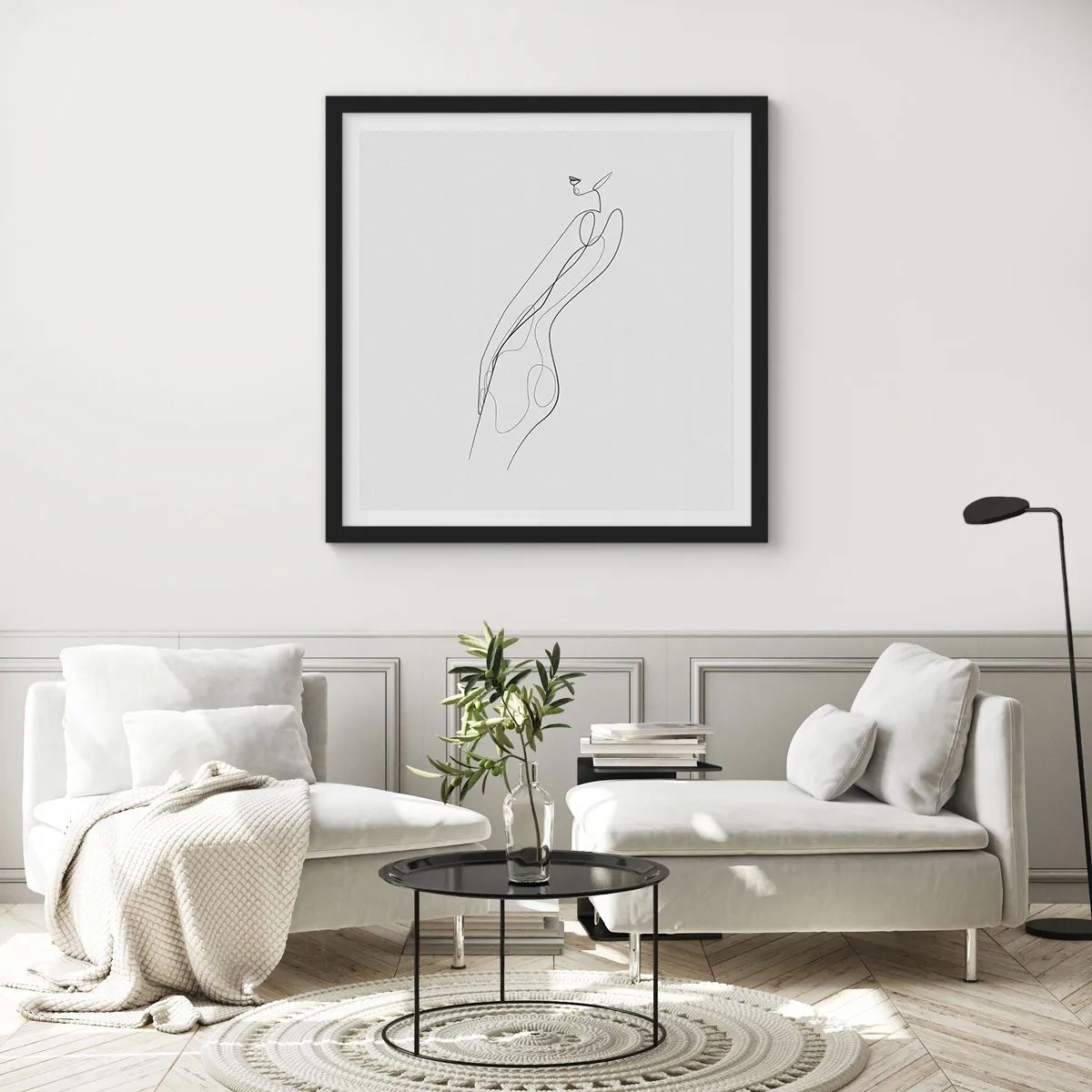 Poster in black frame - Barely a Promise - 60x60 cm