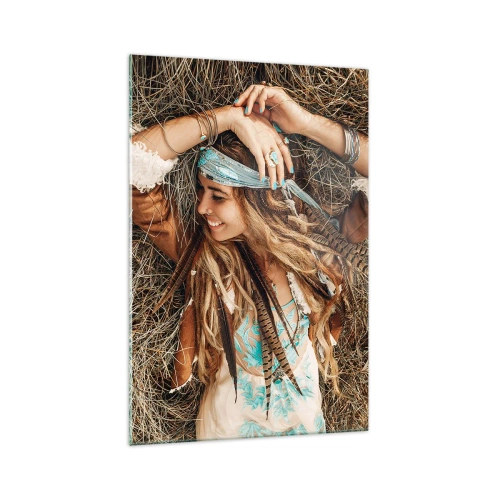 Glass picture - On the Way to the Summer of Love - 70x100 cm