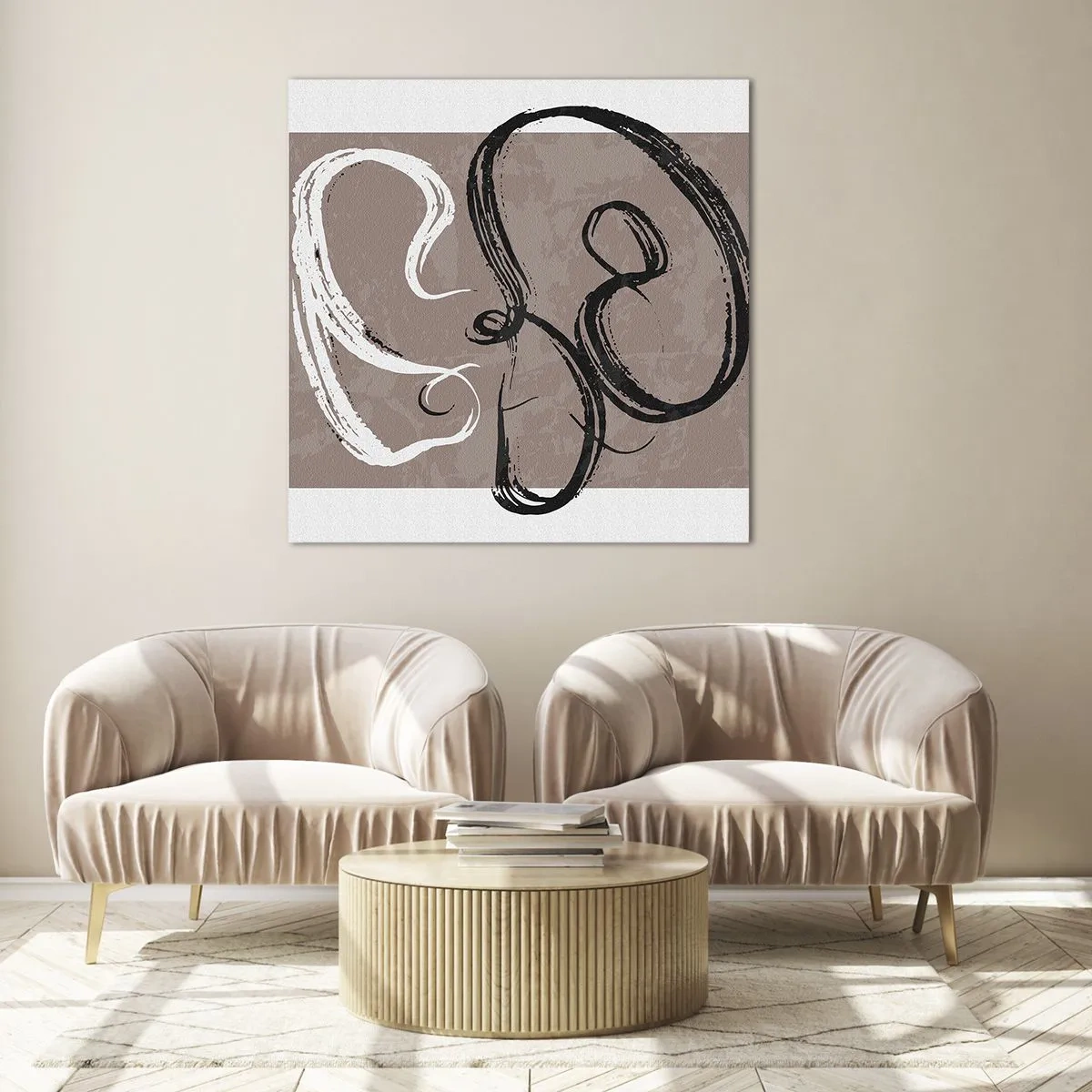 Glass picture - Composition -In Search of Completeness - 40x40 cm