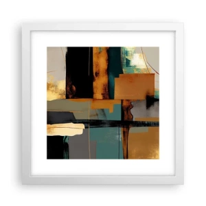 Poster in white frmae - Abstract - Light and Shadow - 30x30 cm