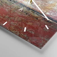 Clock face with lines