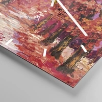 Clock face with lines