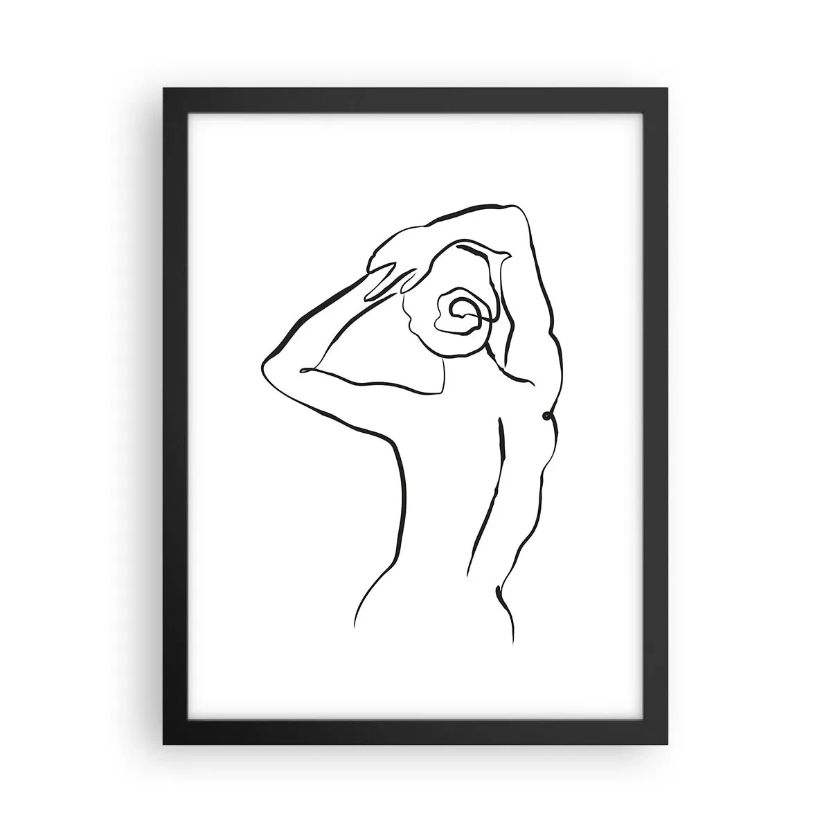Poster in black frame - Nude in the Morning - 30x40 cm