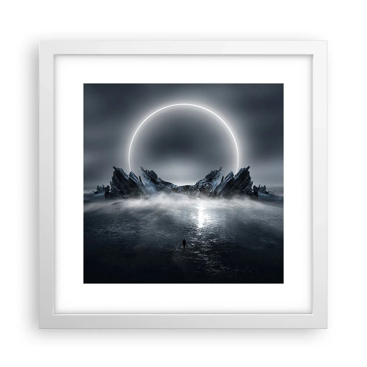 Poster in white frmae - The End of a Story - 30x30 cm