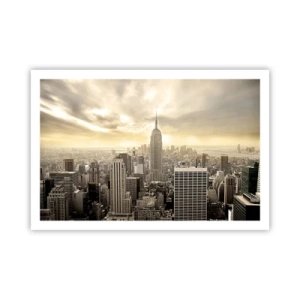 Poster - New York Woven in Grey - 91x61 cm