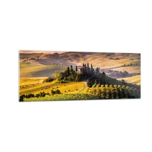 Glass picture - Arcadia - Tuscan Landscape - 140x50 cm