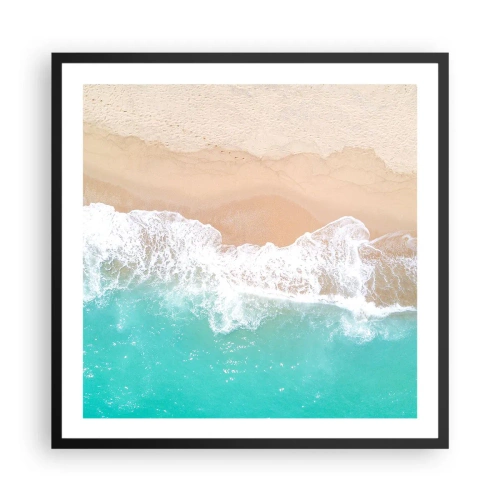 Poster in black frame - Touch Full of Caress - 60x60 cm