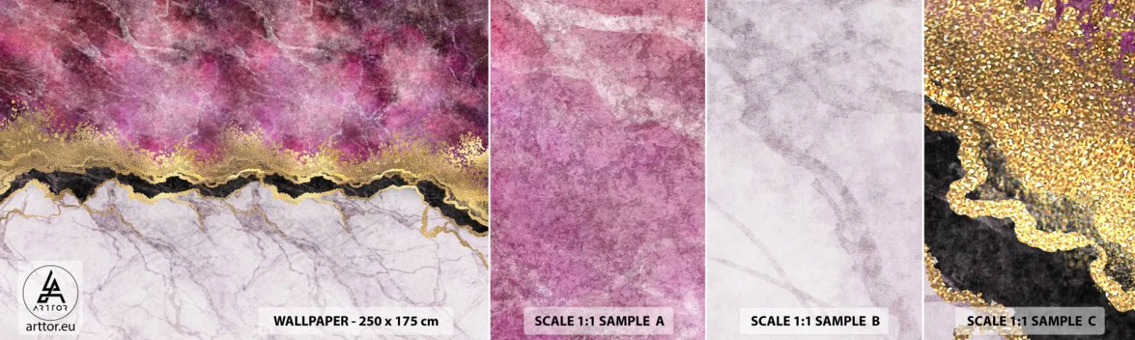 Photo Wallpaper Sample Standard Eco - On the Border - Abstraction, Piece, Texture - 100x30 cm