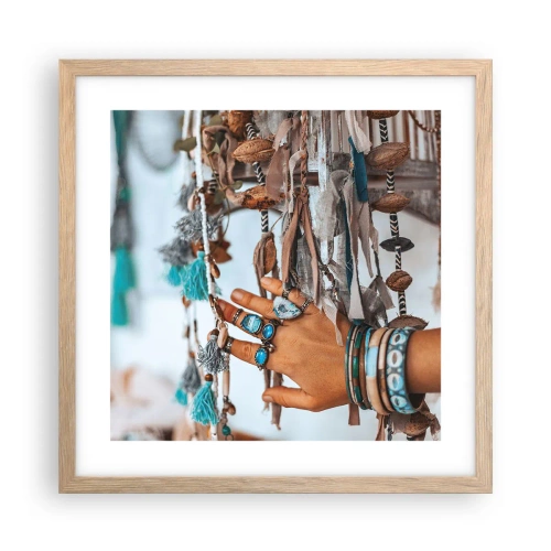 Poster in light oak frame - Local Treasures - 40x40 cm