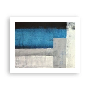 Poster - Poetic Composition of Blue and Grey - 50x40 cm