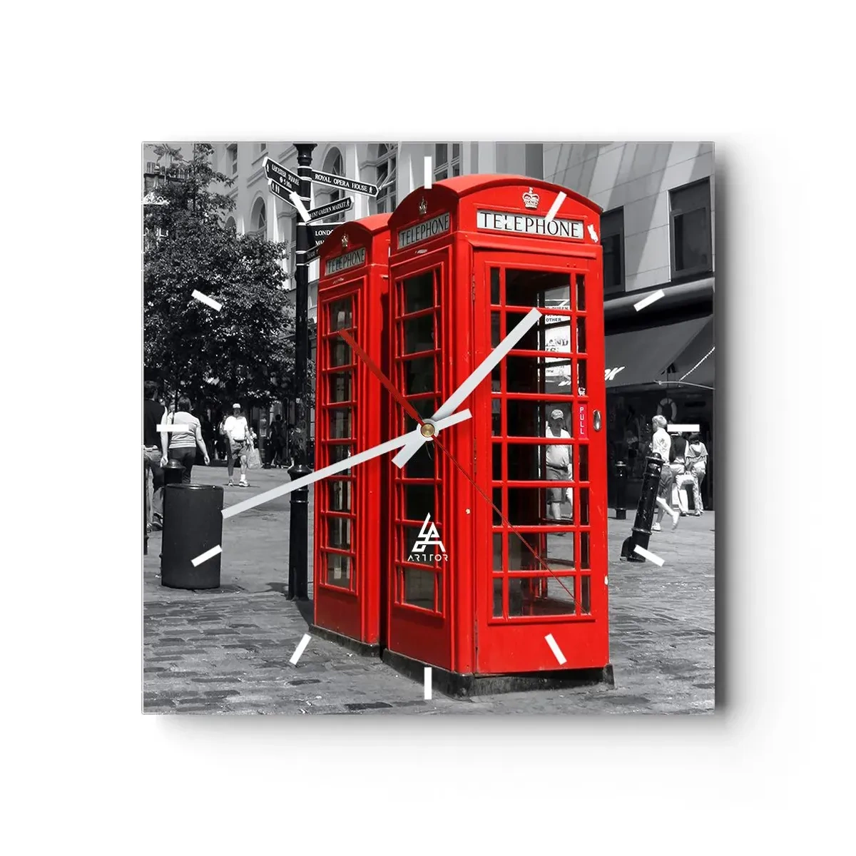 Wall clock - Clock on glass - , - 40x40 cm