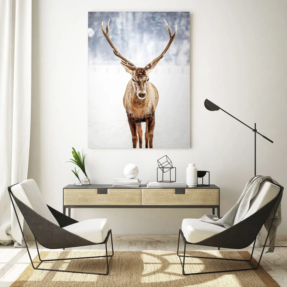 Glass picture - Straight from Snowy Fog - 50x70 cm