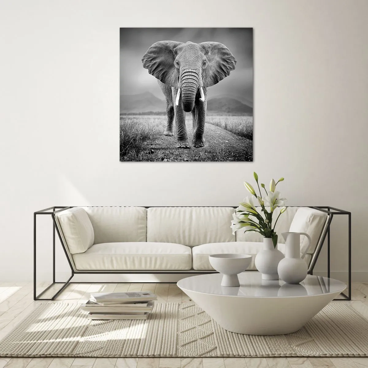 Glass picture - Welcoming of the Host - 70x70 cm