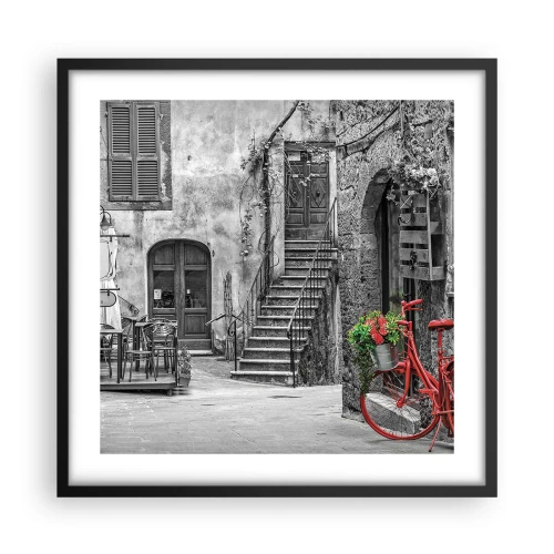 Poster in black frame - Tuscan Alley - 50x50 cm