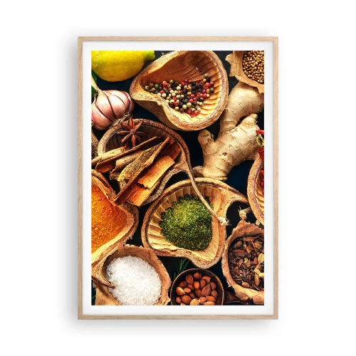 Poster in light oak frame - Take What You Want - 70x100 cm