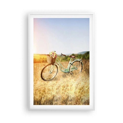 Poster in white frmae - I will Stay Here for a While - 61x91 cm