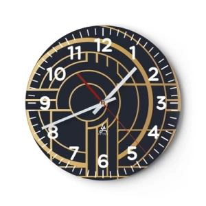 Wall clock - Clock on glass - Tour of Things - 40x40 cm