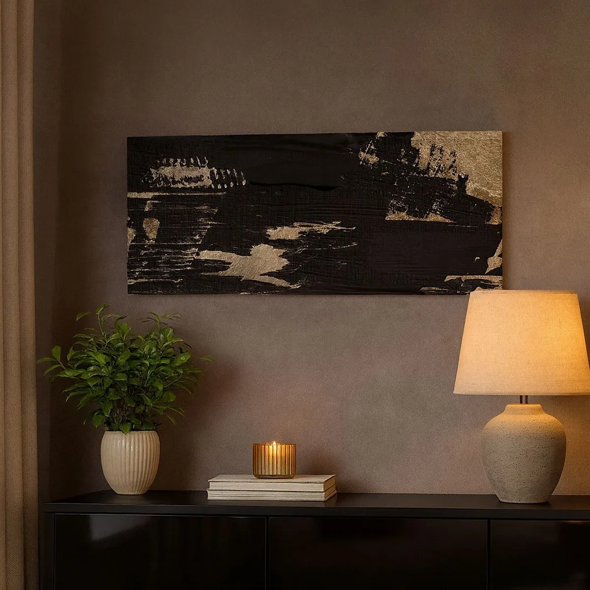 Canvas picture - Touch Mark - 100x40 cm