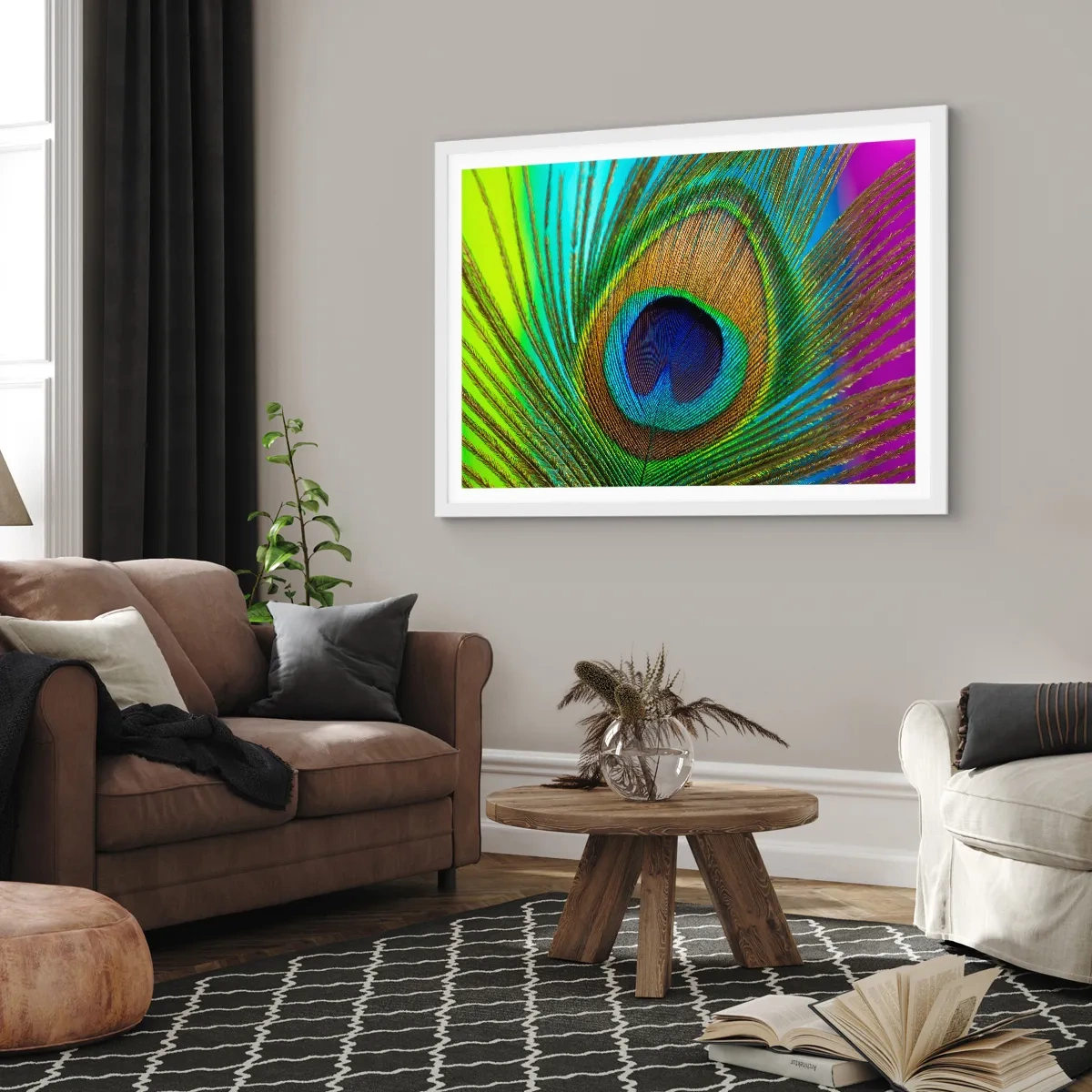 Poster in white frmae - Eye to Eye - 50x40 cm