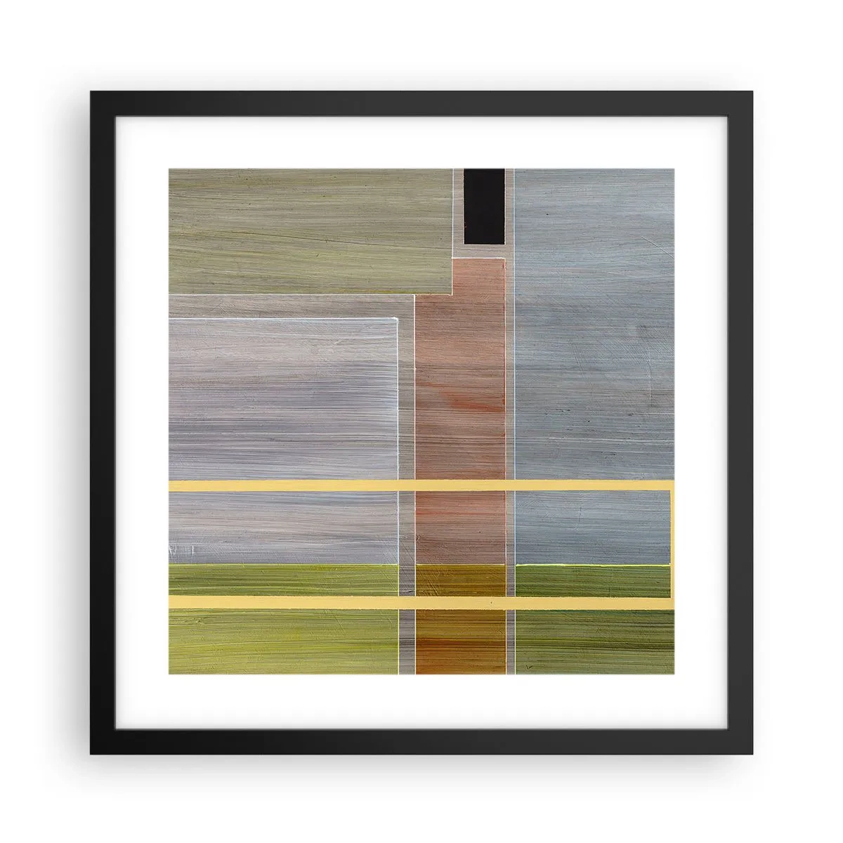 Poster in black frame - Straight and Calm - 40x40 cm