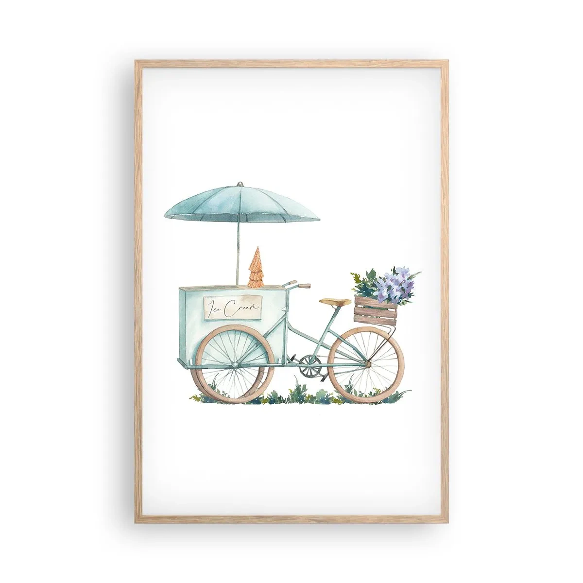 Poster in light oak frame - Sweet Memory of the Summer - 61x91 cm