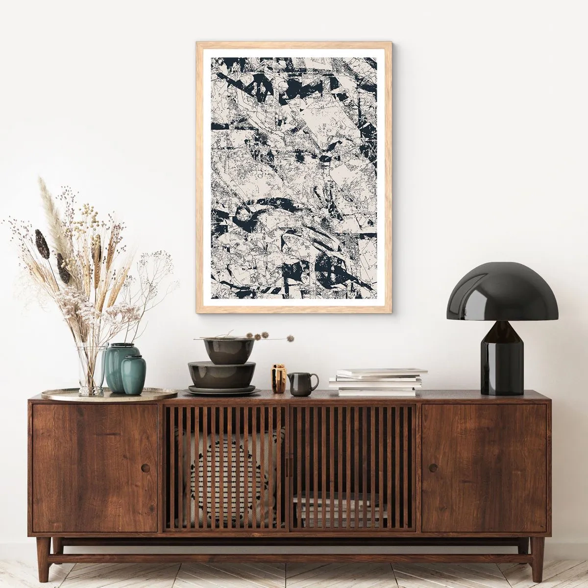 Poster in light oak frame - Infilitration of Opposites - 61x91 cm