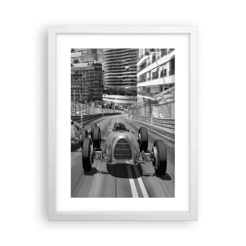 Poster in white frmae - Long Time Ago in Monte Carlo - 30x40 cm
