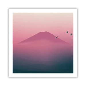 Poster - Wanderers above Clouds - 60x60 cm