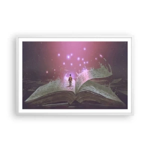 Poster in white frmae - Invitation to Another World -Read It! - 91x61 cm