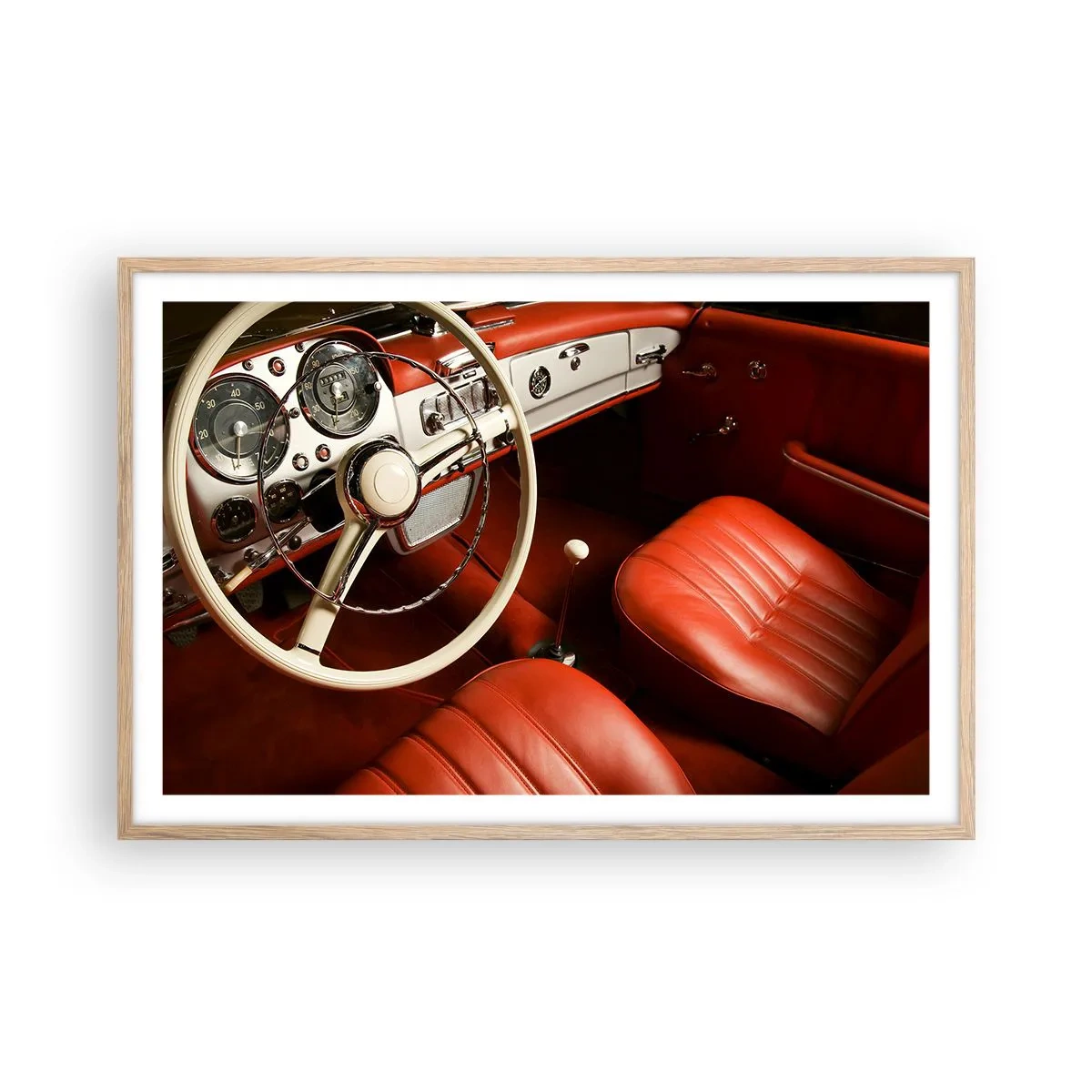 Poster in light oak frame - Luxury Vintage Style - 91x61 cm