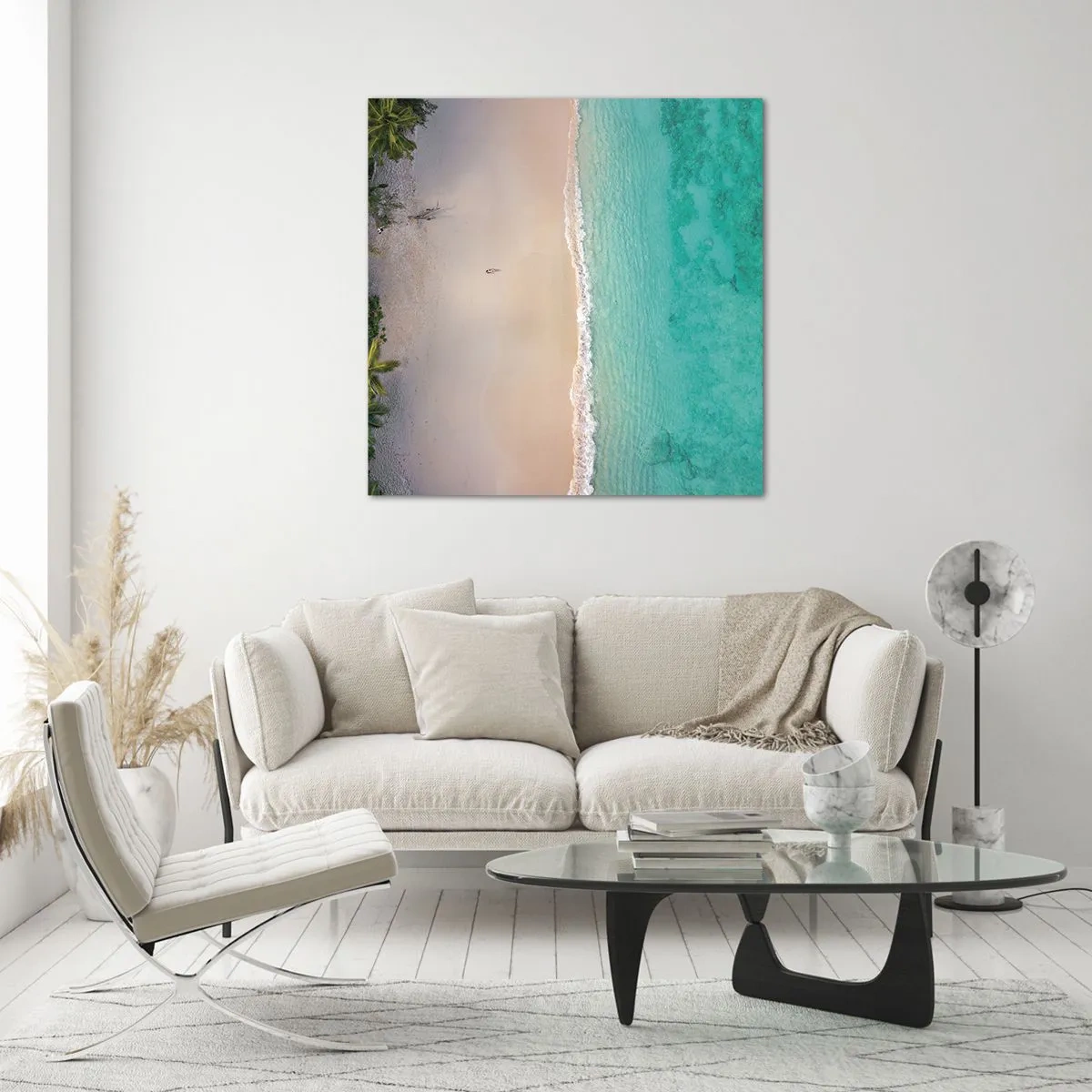 Glass picture - Paradise Beach - 50x50 cm