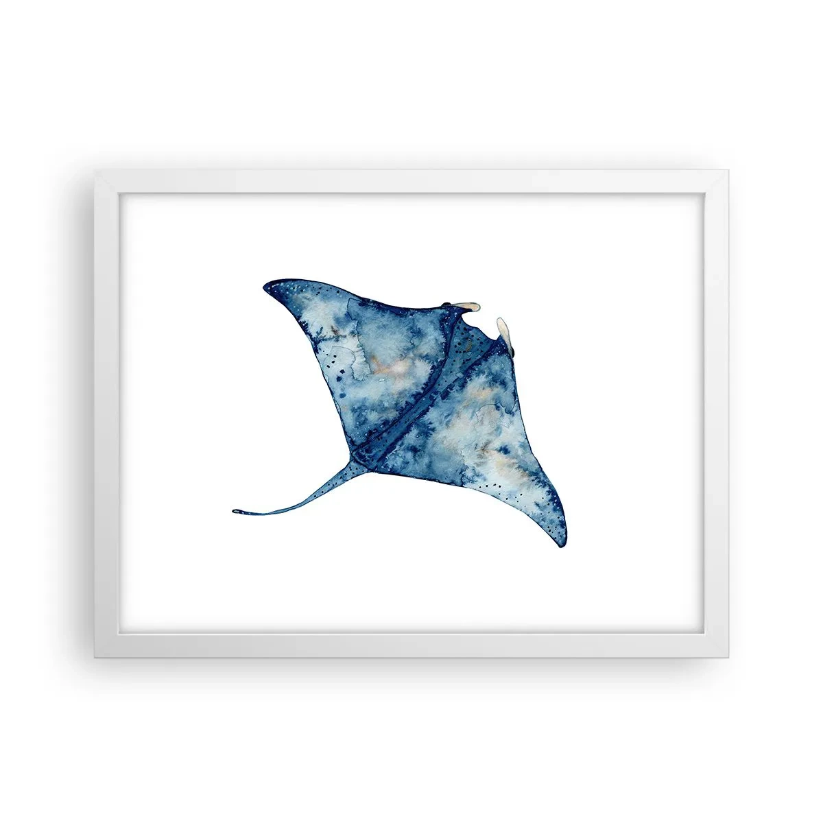 Poster in white frmae - Life In Blue - 40x30 cm