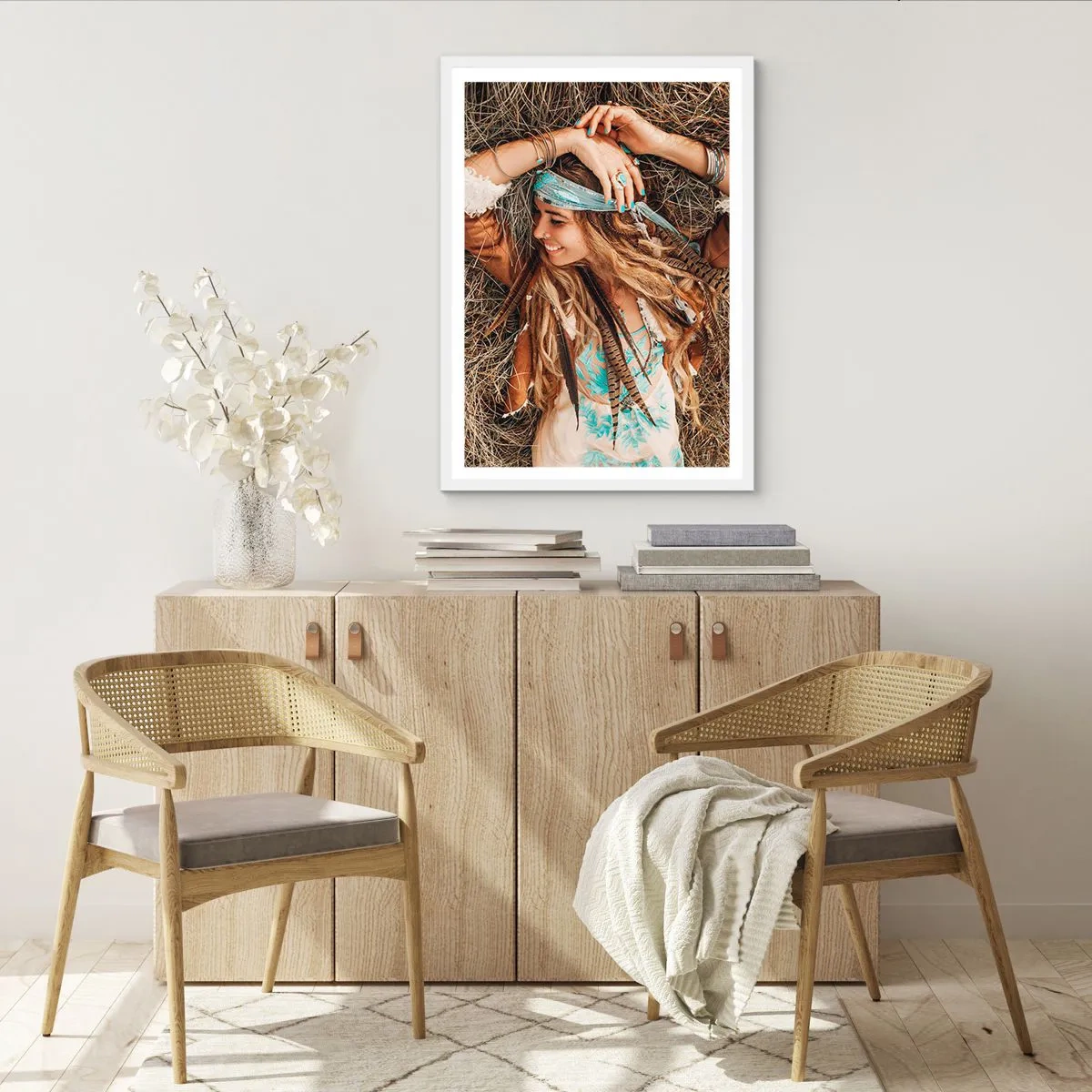 Poster in white frmae - On the Way to the Summer of Love - 61x91 cm