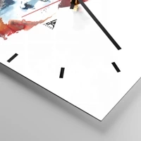 Clock face with lines