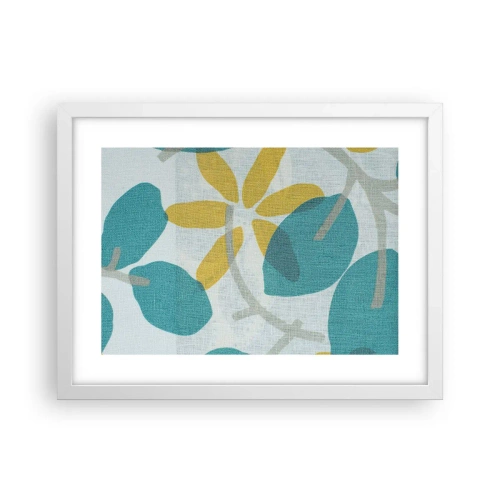 Poster in white frmae - Among Azure Leaves - 40x30 cm