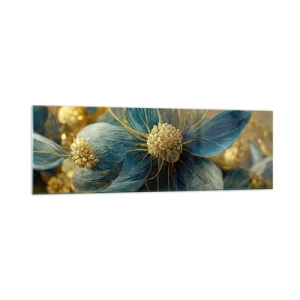 Glass picture - Blossoming in Gold - 160x50 cm