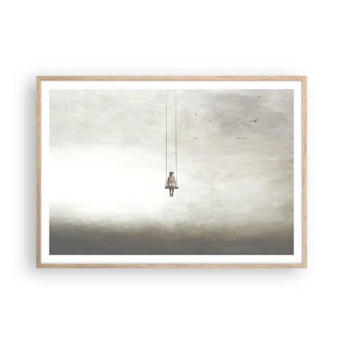 Poster in light oak frame - Child in Us - 100x70 cm