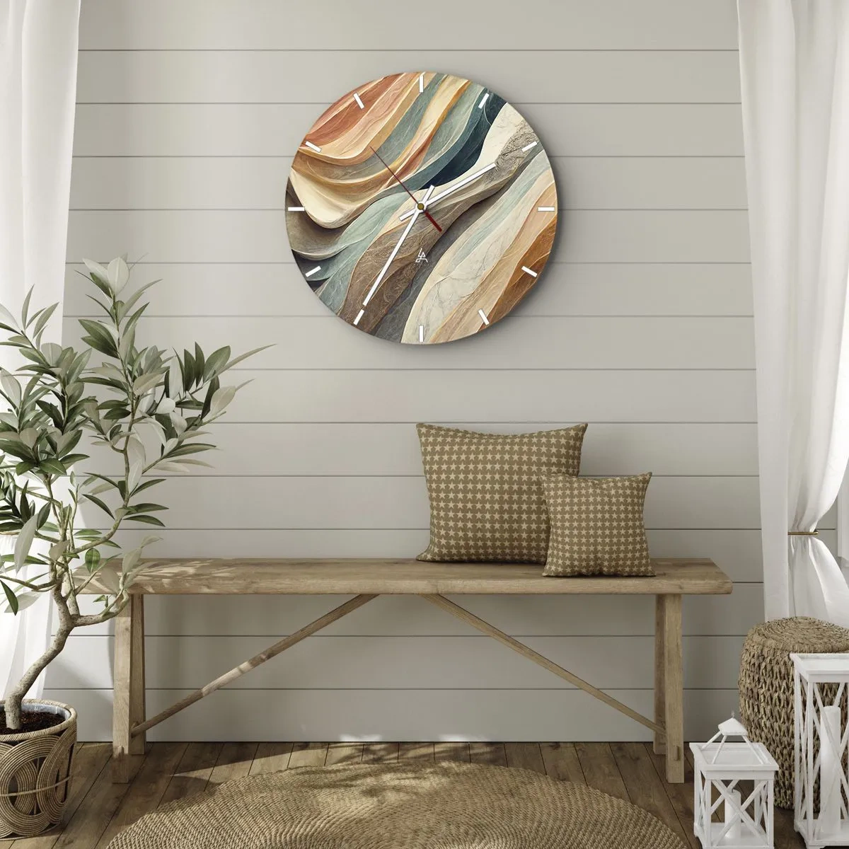 Wall clock - Clock on glass - Moment Before Change - 30x30 cm