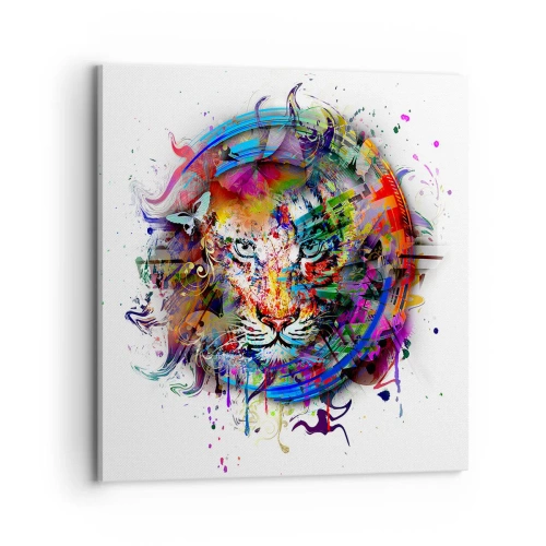 Canvas picture - Behind Rainbow Curtain - 70x70 cm