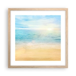 Poster in light oak frame - The Big Blue - 40x40 cm