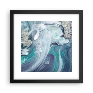 Poster in black frame - Currents of Blue - 30x30 cm