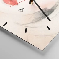 Clock face with lines