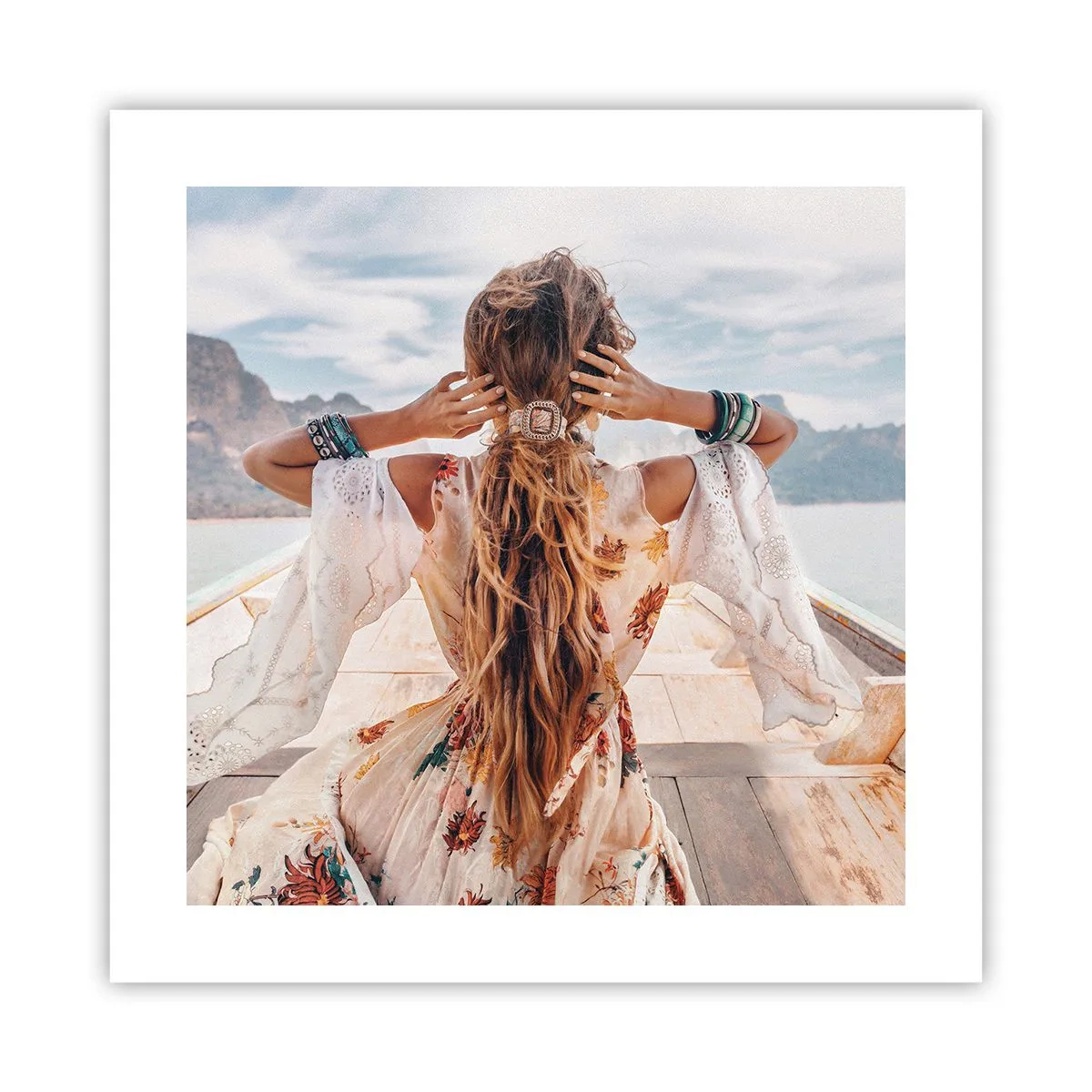 Poster - On the Way to Happiness - 40x40 cm